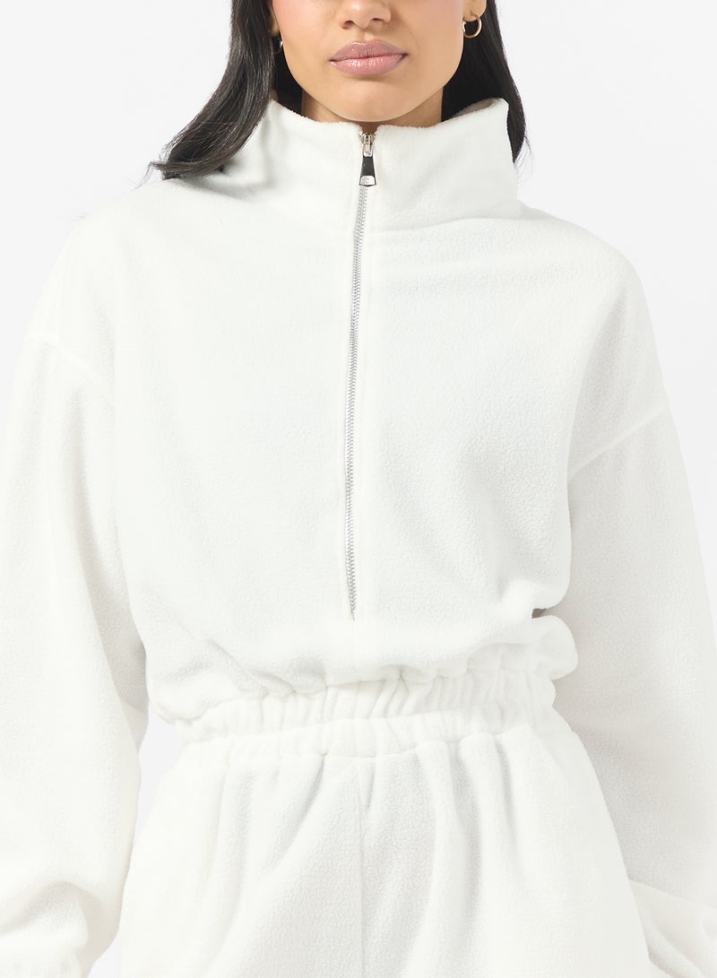 جينجر بدلة نوم بغطاء رأس وسحاب من الصوف - Image 3