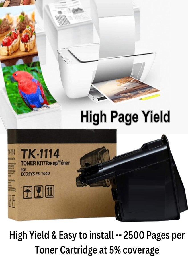 ANG TK-1114 Toner Cartridge Compatible with Kyocera Ecosys FS-1020MFP FS-1025MFP FS-1040 FS-1060DN FS-1120MFP FS-1125MFP Printers | Black Pack of 1 - Image 3