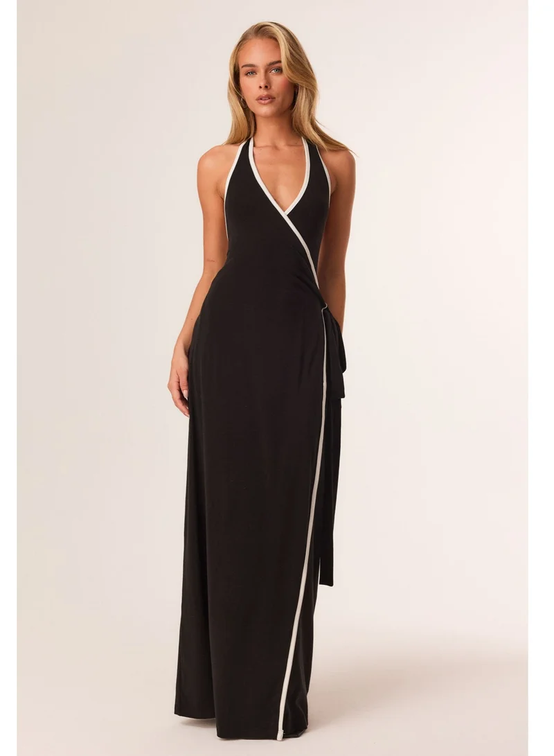 ساندايز Liberty Wrap Halter Neck Maxi Dress