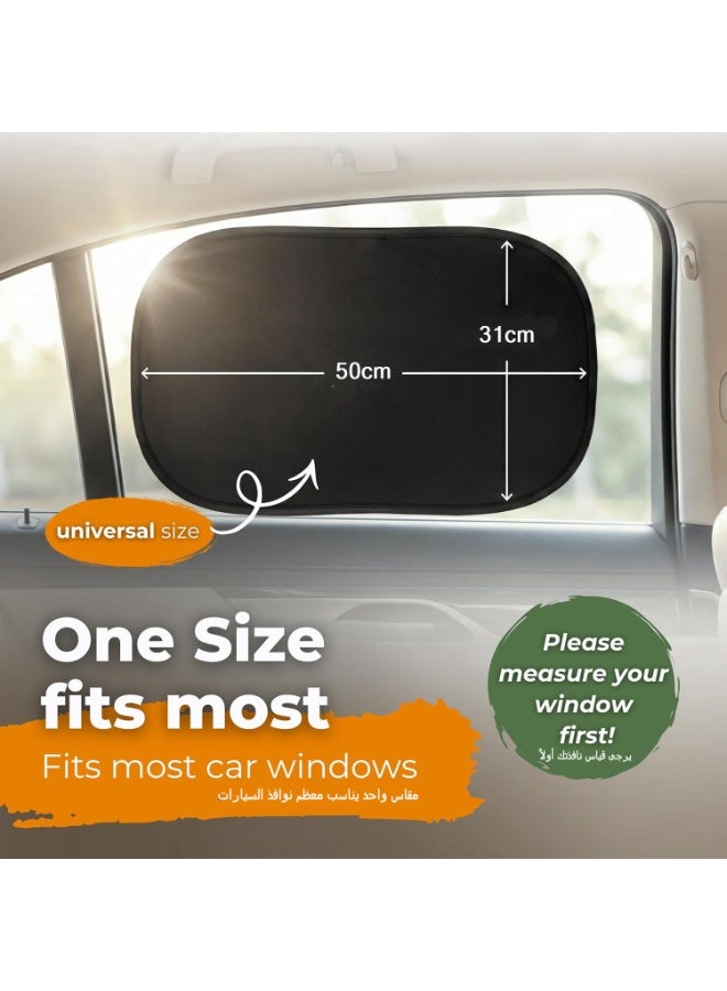 2 Pack Car Window Shades for Baby – UV Protection Side Sunshade for Kids, Toddlers & Pets, Universal Fit 51x31cm, Dinosaur Pattern, Easy Install & Foldable - Image 4
