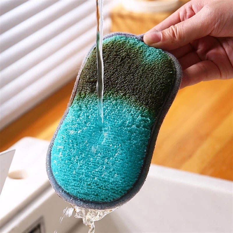 Double Sided Kitchen Cleaning Sponge Scrubber For Dishwashing And Bathroom Accessories - Image 4
