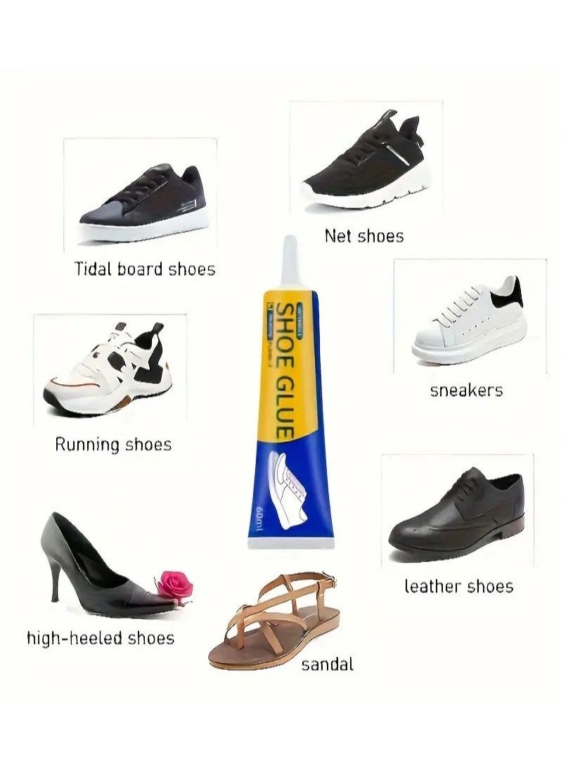 Aikanbo Strong Transparent Shoe Repair Glue, Slow Drying, Waterproof and Non-Hardening, Adhesive for Sole and Upper Repair, Suitable for Regular and Long Shoes and Leather Products (60 ml).  - Image 2