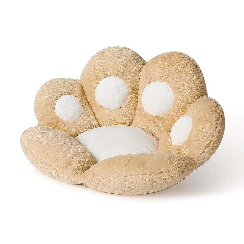 DITUCU Cat Paw Cushion Lazy Sofa Office Chair Cushion Bear Paw Warm Floor Cute Seat Pad for Dining Room Bedroom Comfort Chair for Health Building Brown 275 x 236 Inch