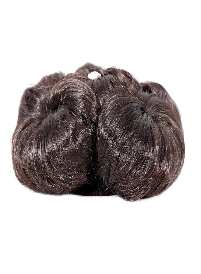 Shivarth Hair Extensions Accessories Women's And Girl's Synthetic Hair Bun Extension Natural Black Colour Set Of 1 - Image 3