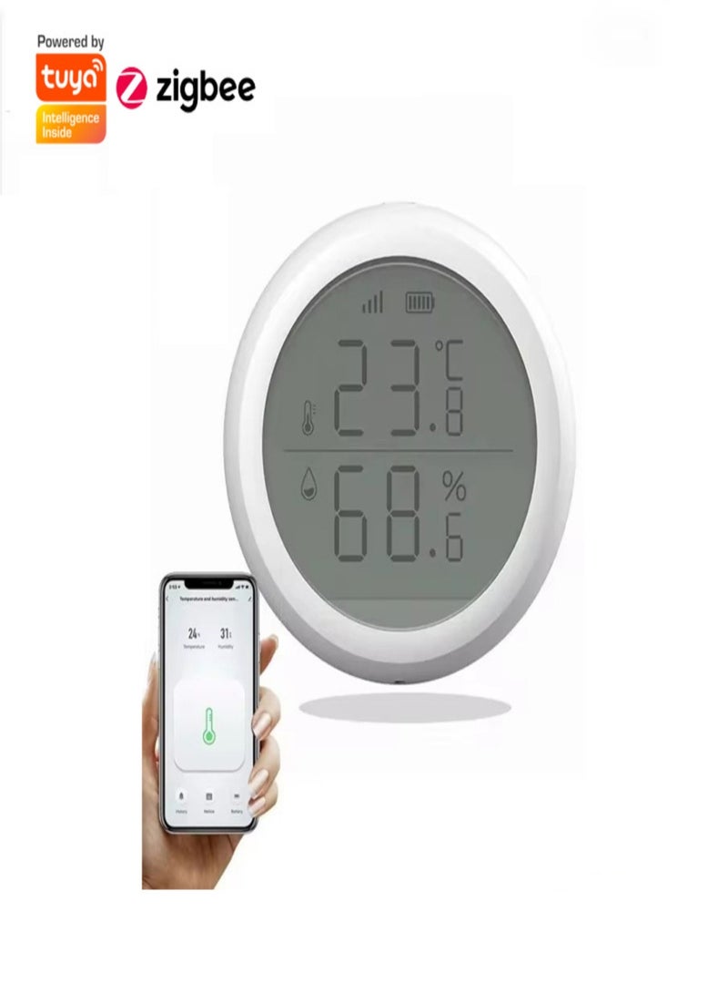 تويا مستشعر درجة الحرارة والرطوبة Tuya Smart ZigBee، مقياس حرارة ذكي للكشف في الوقت الفعلي - Image 2