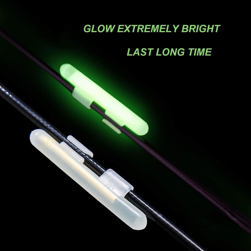 THKFISH Fishing Glow Sticks Rod Tip Glow Sticks Fishing Rod Floats Glow Stick Fishing Rod Night Fishing Light Fishing Green Fluorescent Light 100pcs(50bags) #M #L #XL - Image 5