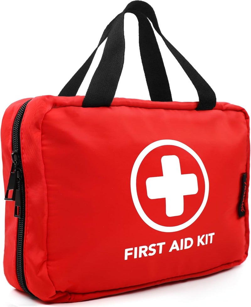 ThryAid 330 Piece First Aid Kit, Premium Waterproof Compact Trauma Medical Kits for Any Emergencies, Ideal for Home, Office, Car, Travel, Outdoor, Camping, Hiking, Boating (Red) - Image 1