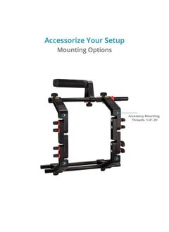 DSLR Camera Shoulder Support Rig Kit with Cage & Matte Box | DV HDV DSLR Video Camcorders Compatible | Free - Offset Z Bracket (FC-02)