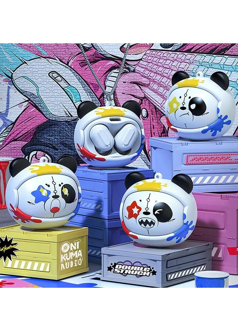 ONIKUMA Wireless Gaming Headphones with Rotating Flip Design, In-Ear Touch Control, Trendy Wearable In-Ear Headset T20 Noise reduction and high sound quality (White) - Image 3