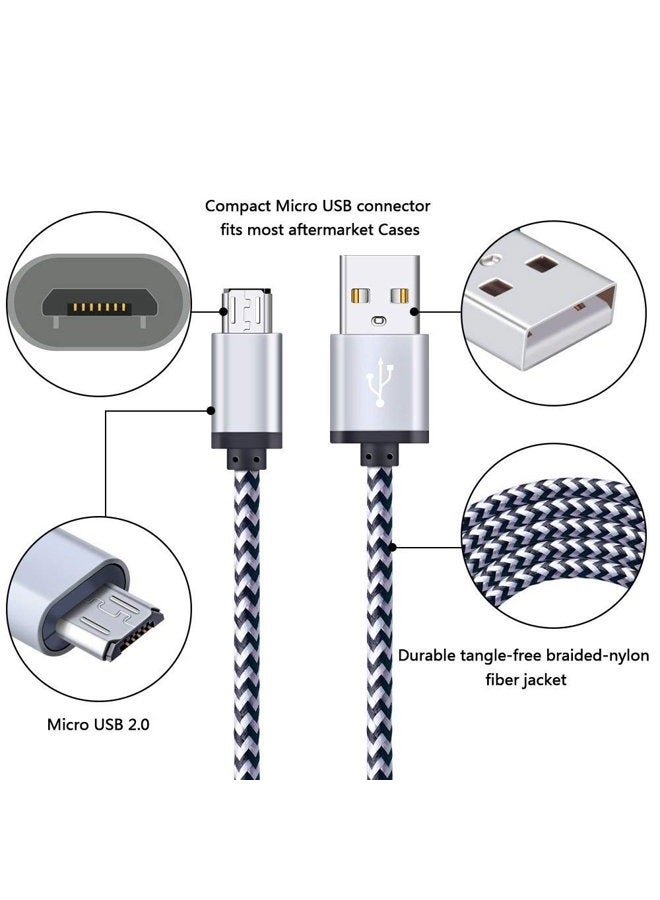 FiveBox Micro USB Charger Cable, 5-Pack 6ft Micro USB Cable Cord Braided Fast Charging Phone Charger for Samsung Galaxy J3 J7 S6 S7 Edge, Tablet, LG stylo 2/3 LG G3 G4 K30 K20 Plus, Old Kindle 7 8 10 - Image 4