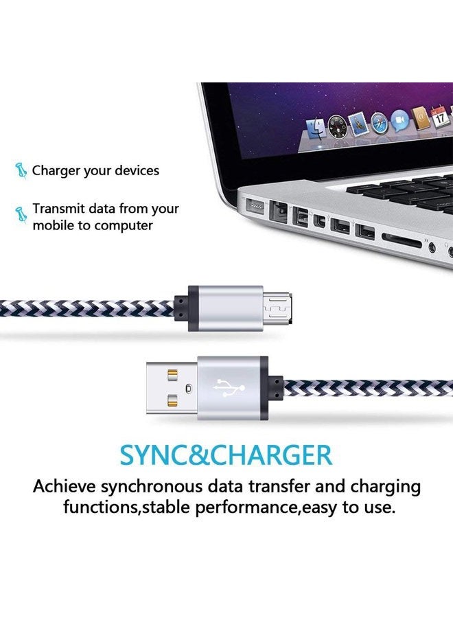 FiveBox Micro USB Charger Cable, 5-Pack 6ft Micro USB Cable Cord Braided Fast Charging Phone Charger for Samsung Galaxy J3 J7 S6 S7 Edge, Tablet, LG stylo 2/3 LG G3 G4 K30 K20 Plus, Old Kindle 7 8 10 - Image 5