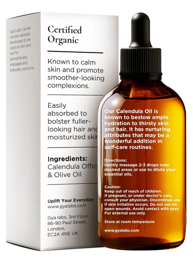 gya labs Gya Labs Organic Calendula Oil for Skin - 100% Pure Natural Calendula Carrier Oil for Face - Calendula Oils for Hair Health, Body Lotions, Soaps & Moisturizer (1 fl oz) - Image 2