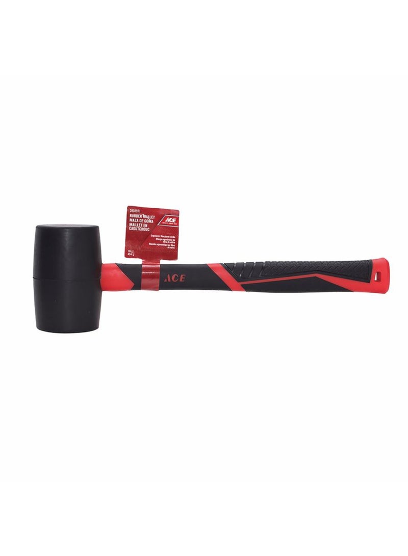 ACE Rubber Mallet WFiberglass Handle 4535g 