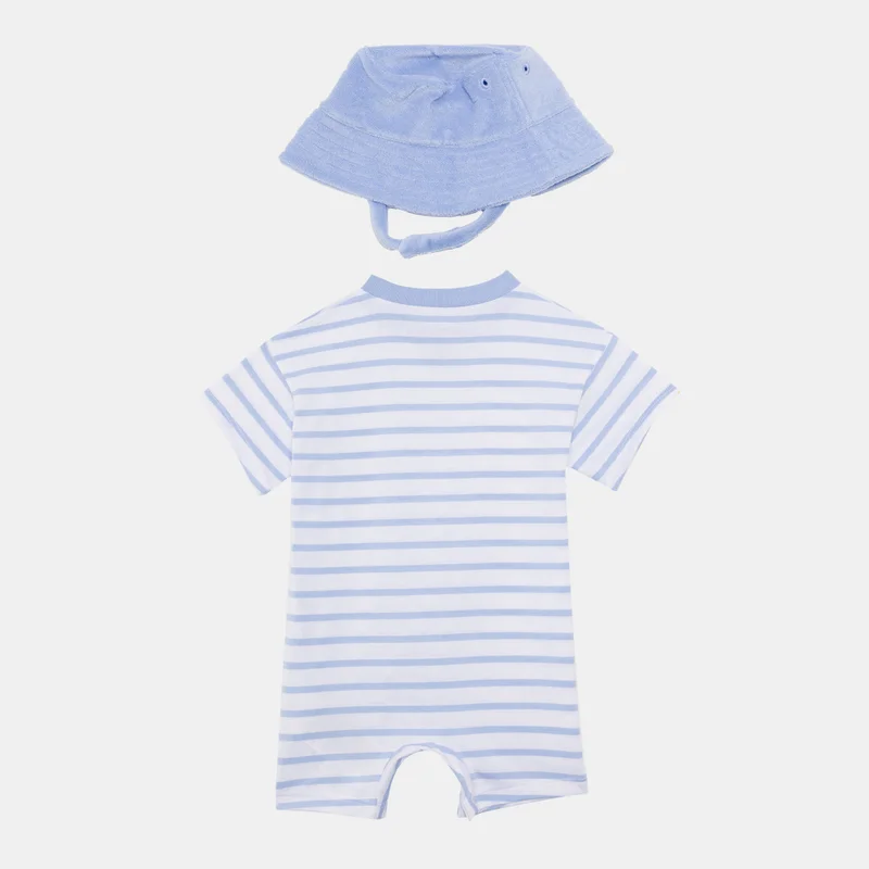 Nike Kids' Towel Terry Romper & Bucket Hat Set