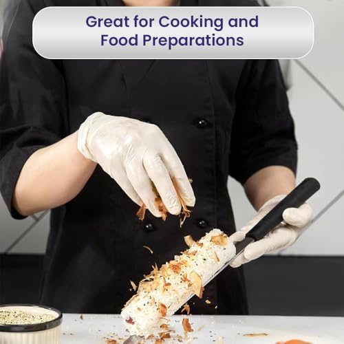 SEZNIK Vinyl Disposable Gloves – Powder-Free, Latex-Free, Clear, Water-Resistant, Ambidextrous, Food-Safe, Small Size (Pack of 100) - Image 3