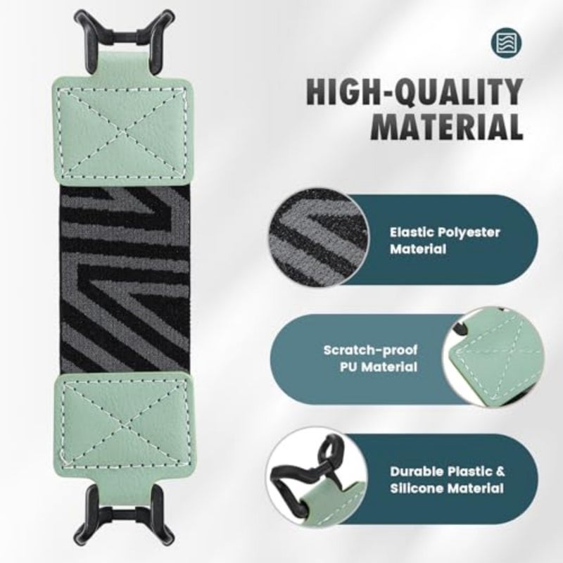 MoKo Safety Hand Strap for Kindle iReader's Fire 6-8 Inch Tablet, Kindle/Kobo/Vuyaga/Lenovo/Sony i-Book, High Elasticity Multi-Use Lightweight Hand Strap, Finger Holder Mint Green iReader Accessories for Kindle/Kobo/Sony Tablet 6-8 Inch, High Elasticity Embossed Hand Strap, Lightweight Finger Grip Stand - Image 3