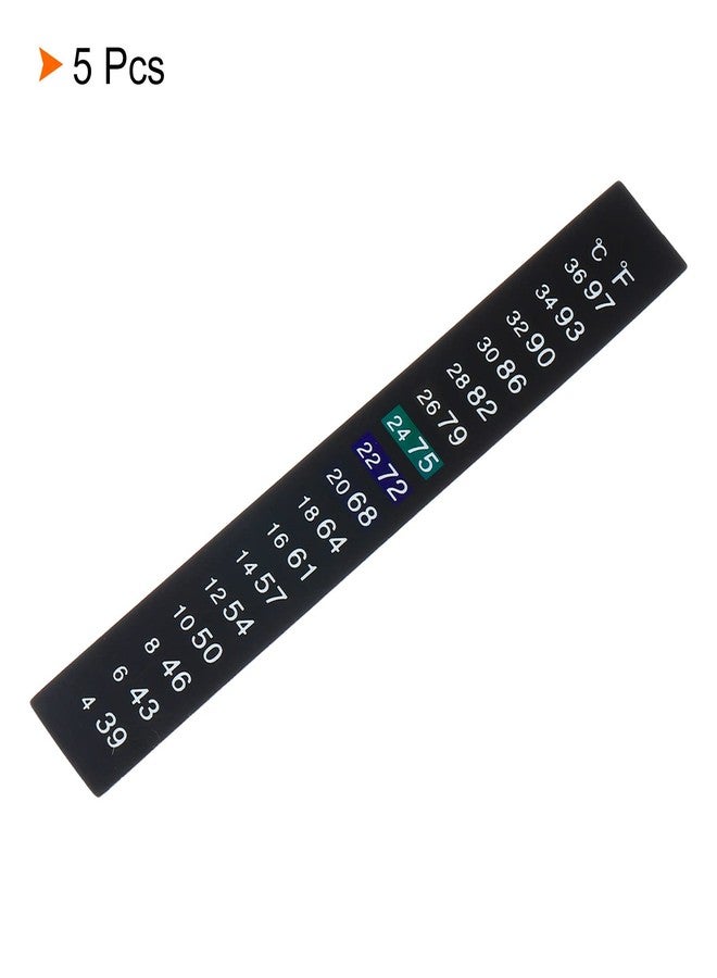 PATIKIL Aquarium Thermometer Sticker, 5Pcs Fish Tank Thermometer Stick On Betta Fish Tank Digital Water Temperature Strips Adhesive for Terrarium Tank Brewing Wine, 4-36℃ - Image 3