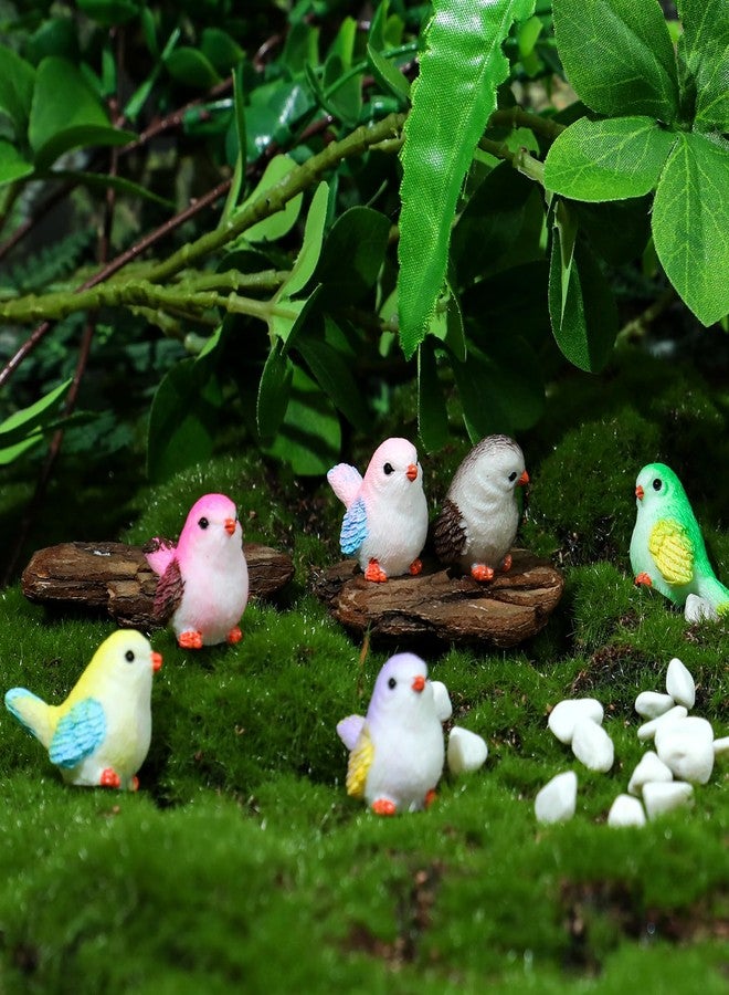Hariendny 16 Pcs Miniature Bird Figurines - Mini Resin Birds Decorative for Dollhouse, Crafts & Garden - Image 3
