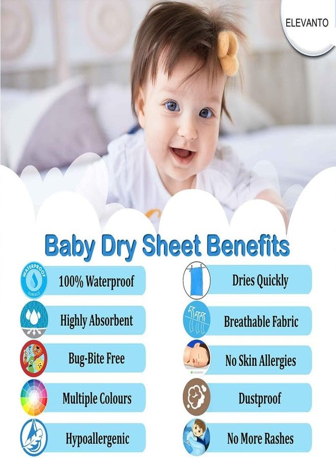ELEVANTO Baby Anti-Piling Fleece Extra Absorbent Instant Dry Sheet for Baby, Baby Bed Protector, Waterproof Sheet, X-Large Size 140x200 cm, Pack of 1, Selmon - Image 5