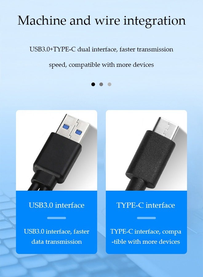 Multi-function External Optical Drive, External CD/DVD Drive for Laptops, Type C CD Burner, Dual Ports, No Need to Drive, Compatible with Mac, Windows XP/10/8/7 - Image 5