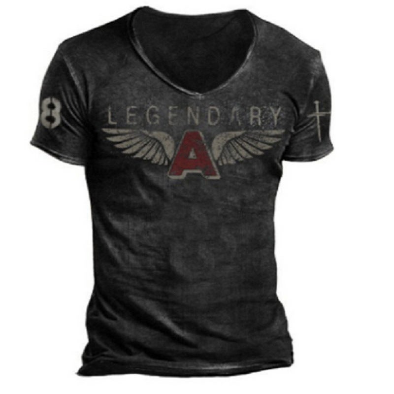 Printed T-Shirt Export Men'S Short-Sleeved Pullover T-Shirt 3D Digital Printed Short-Sleeved T-Shirt-Piece Drop Shipping - Image 1