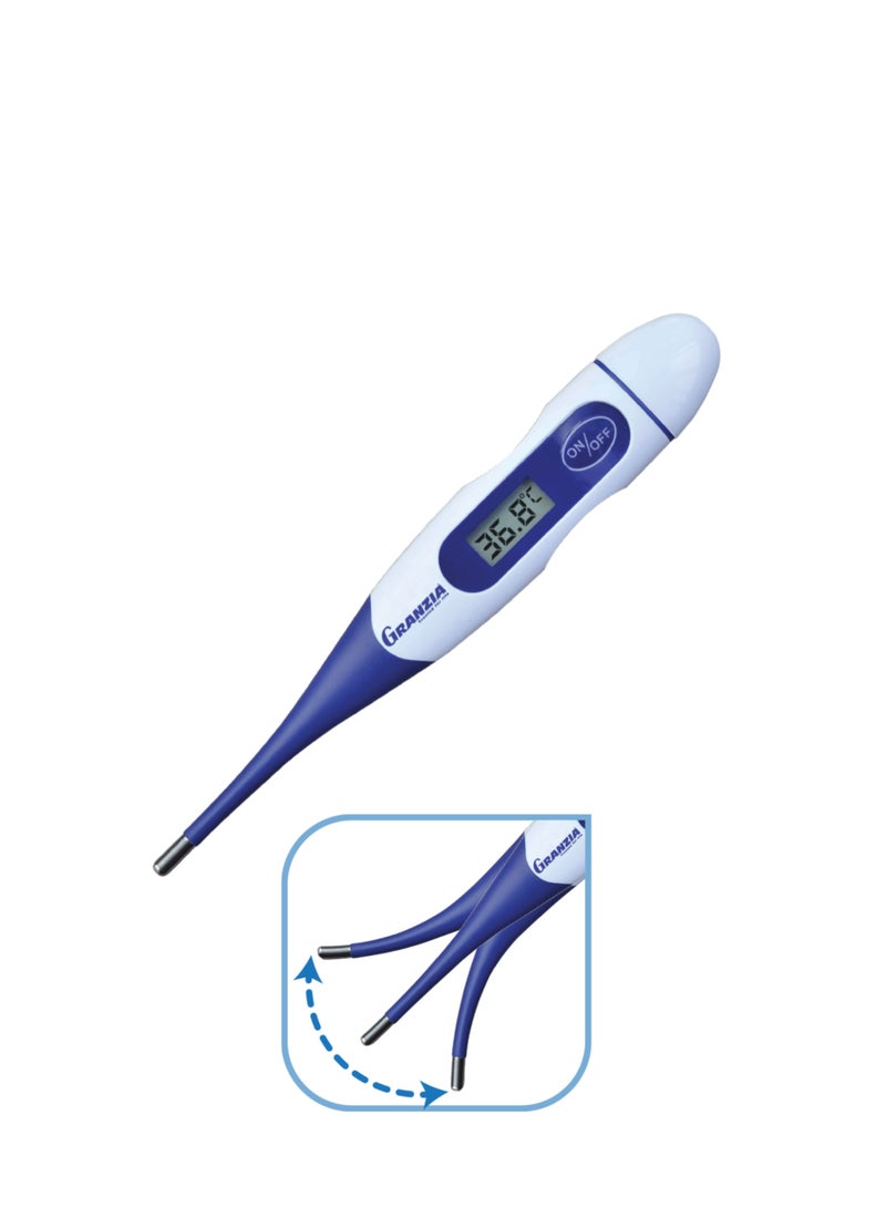  جرانزيا مقياس حرارة رقمي مرن TM-04 للأطفال والبالغين، قراءة سريعة خلال 10 ثوانٍ، دقة عالية، مقاوم للماء، تنبيه للحمى، للاستخدام عن طريق الفم/الإبط/المستقيم، حاصل على شهادة MDR CE - Image 4
