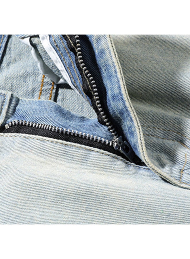 Glm Men's Jeans Autumn Trendy Versatile Simple Loose Casual Straight-leg Denim Pants - Image 2