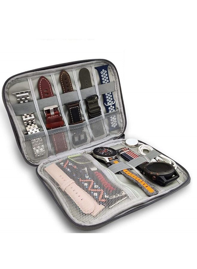 O Ozone Multifunction Portable Watch Bands Organizer Nylon Waterproof Wristband Storage Bag Large Size Black - Image 2