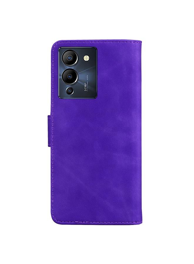 Zaboon Case For Infinix Note 12 G96/X670 Skin Feel Pure Color Flip Leather Phone Case - Image 3