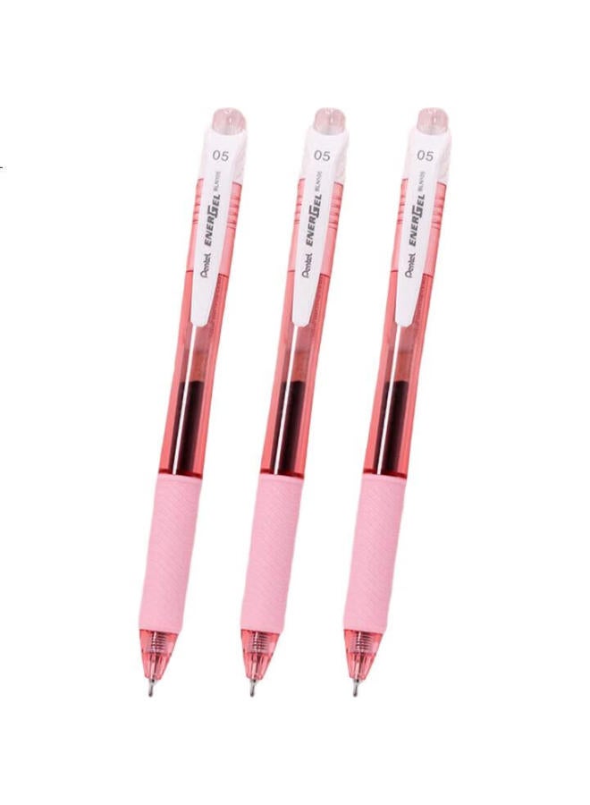Pentel Bln105 Click Black Gel Pen High Value 0.5Mm Signature Pen Business Student Quick-Drying Water Pen Water-Based Pen Stationery Pink Rod Black Core 12-Pack - Image 3