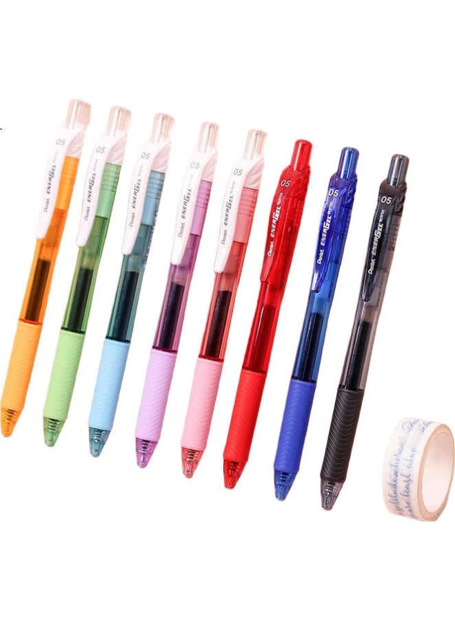 Pentel Bln105 Click Black Gel Pen High Value 0.5Mm Signature Pen Business Student Quick-Drying Water Pen Water-Based Pen Stationery Pink Rod Black Core 12-Pack - Image 1