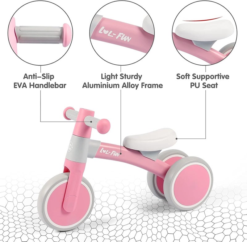 LOL-FUN Baby Balance Bike, Toys for 1 Year Old Girls and Boys, Baby First Birthday Gifts for 12-18 Month Toddler Toy - Image 4