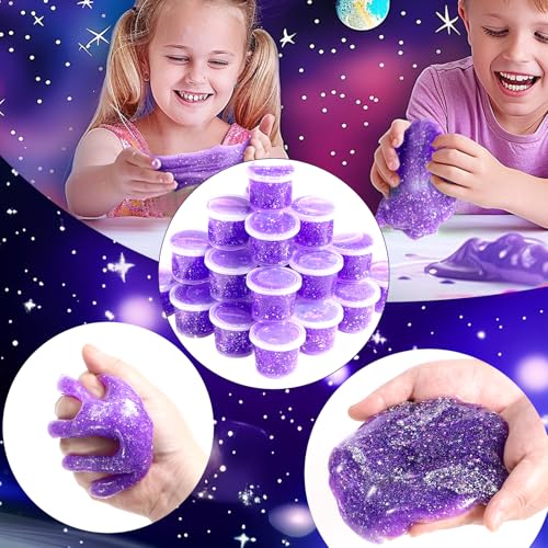 HPLTLKY 24 Pack Galaxy Star SlimeParty Favor for Kids Girls BoysNon Sticky Stress Anxiety Relief Super Soft Sludge Toy - Image 5