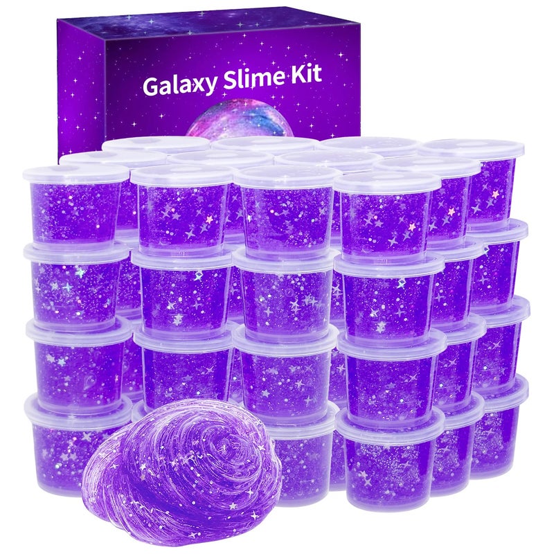 HPLTLKY 24 Pack Galaxy Star SlimeParty Favor for Kids Girls BoysNon Sticky Stress Anxiety Relief Super Soft Sludge Toy - Image 4