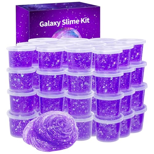HPLTLKY 24 Pack Galaxy Star SlimeParty Favor for Kids Girls BoysNon Sticky Stress Anxiety Relief Super Soft Sludge Toy - Image 1