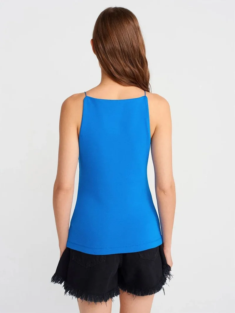 ديلفين DILVIN Slim-Fit Halterneck Jersey Blouse