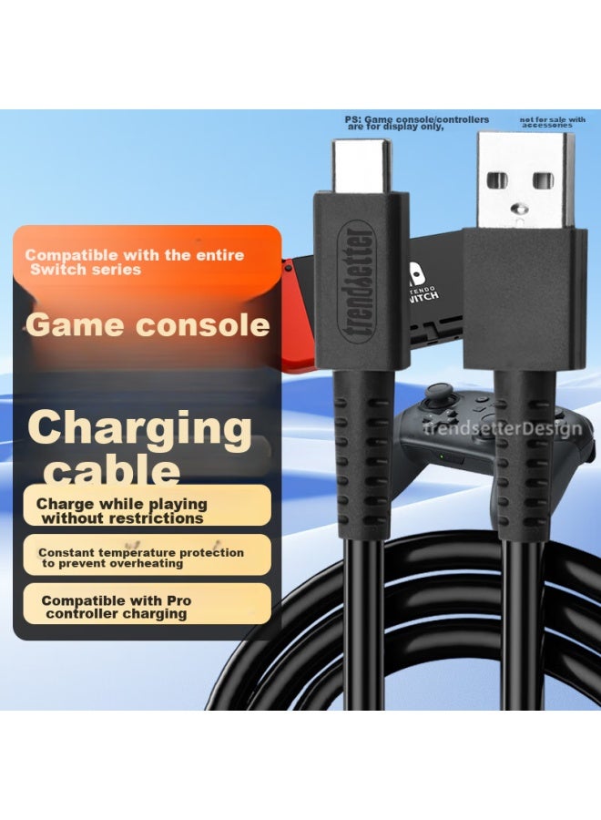 trendsetter Compatible With Nintendo Switch Pro Controller, Data Cable, Usb Charging Cable, Gamepad Accessories, Type-c Port, Universal For All Series - Image 1