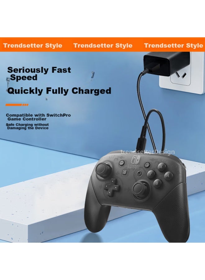 trendsetter Compatible With Nintendo Switch Pro Controller, Data Cable, Usb Charging Cable, Gamepad Accessories, Type-c Port, Universal For All Series - Image 3