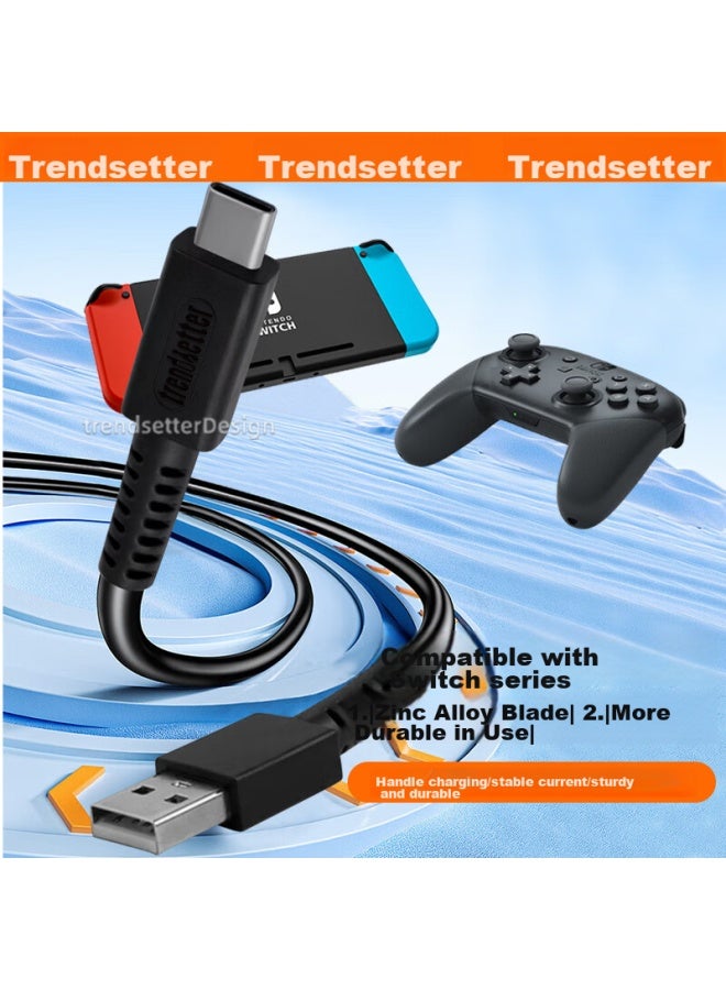 trendsetter Compatible With Nintendo Switch Pro Controller, Data Cable, Usb Charging Cable, Gamepad Accessories, Type-c Port, Universal For All Series - Image 2