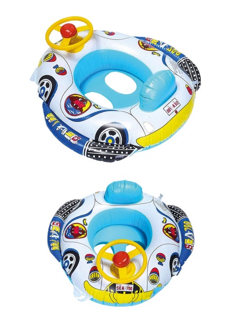 Swimming boat with inflatable and foldable handlebar, size 70*75 CM, suitable for children aged 1-4 years