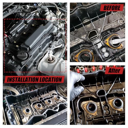 YITHSWAY Engine Valve Cover Gasket Set 12030-5A2-A01 for 2013-2017 Honda Accord 2DR EX EXL LX-S Models, 2013-2014 Honda Accord 4DR EX EXL LX and Sport Models 2&4-Door 2.4L Head Cover Gasket Set VTEC Gaskets - Image 5