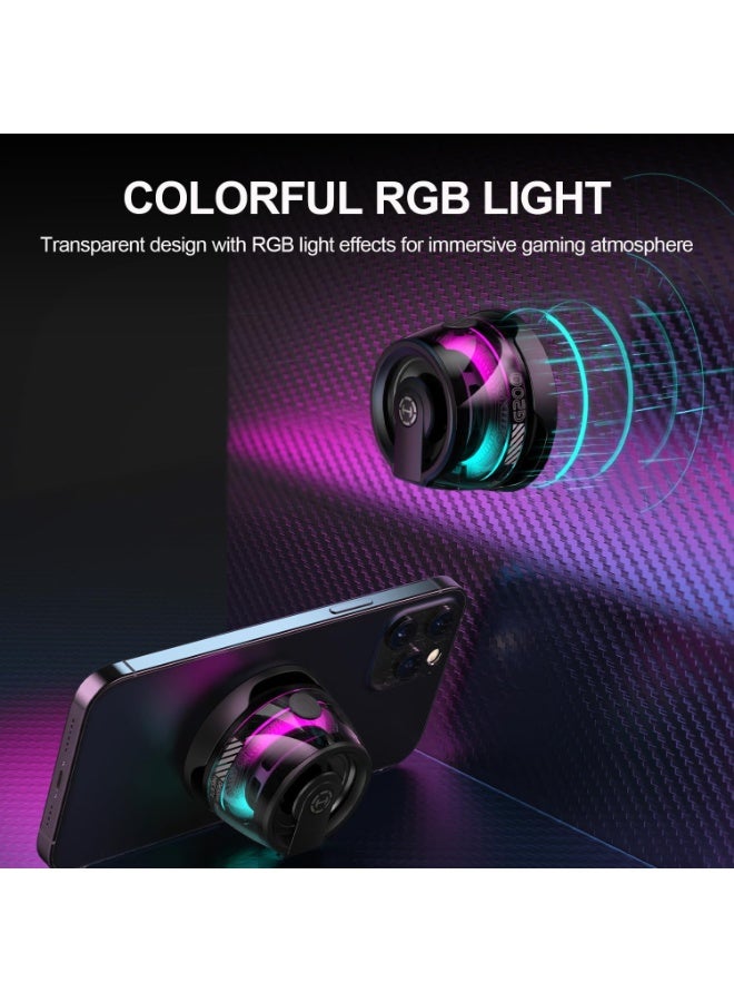 Magnetic Bluetooth Speaker - Portable Phone Stand for iPhone - Gift Ideas - Game Mode - 7H Playtime - 5W Mini Speaker with Lanyard & RGB Night Light for Camping Tents & Desk/Home Decor - Image 4