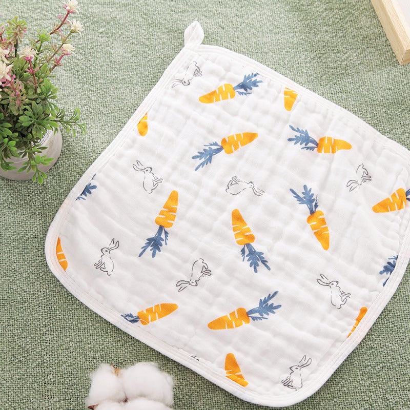 6-Layer Pure Cotton Square Towel Baby Face Towel Children'S Saliva Towel Infant Class A All-Cotton Towel Cotton Gauze Newborn - Image 5