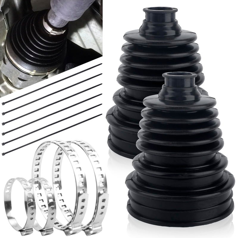 vvag CV Boot Repair Kit2PCS Engineer Split CV Joint Boot Clamp KitUniversal Cv Axle Boot Repair Kit With Stainless Steel Clamps For Toyota Camry Highlander - Image 2