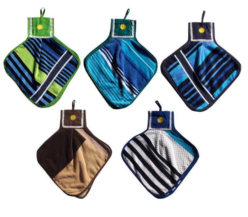 Mandhania Cotton Washbasin Napkin/Hand Towel for Kitchen & Bathroom Towels 5 pcs Set - Image 2