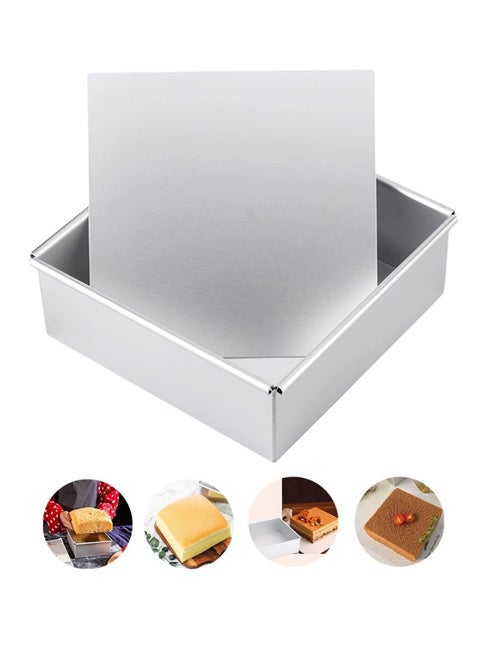 Square Pan for Brownie Cake Size 8 Inches with Removable Bottom