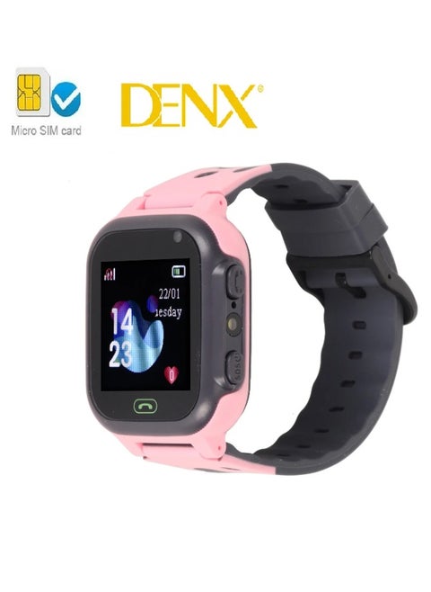 Kids Smart Watch with GPS, SIM Card, Waterproof, Pink/Black