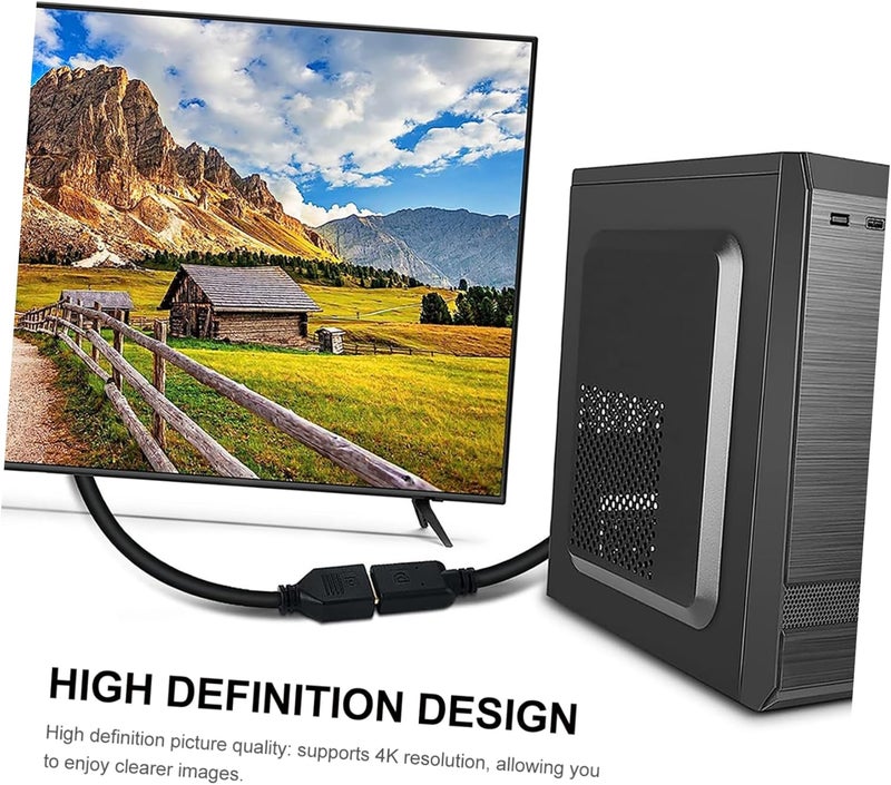 كابل تمديد Displayport من ibasenice ذكر إلى أنثى لتوصيل الفيديو عالي الدقة للألعاب والشاشات، كابل للإعداد في المكتب والمنزل - Image 5