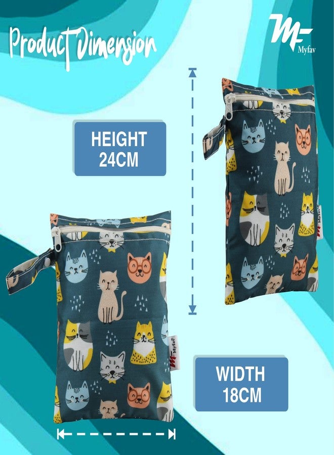 Myfav MY FAV Wet Dry Travel Laundry Bag Pack of 2| Water-Resistant Wet & Dry Pouch | Zipper Bag for Dirty Clothes; Bathing Suits; Gym Wear; Workout; Swimming & Travel Storage - Image 4