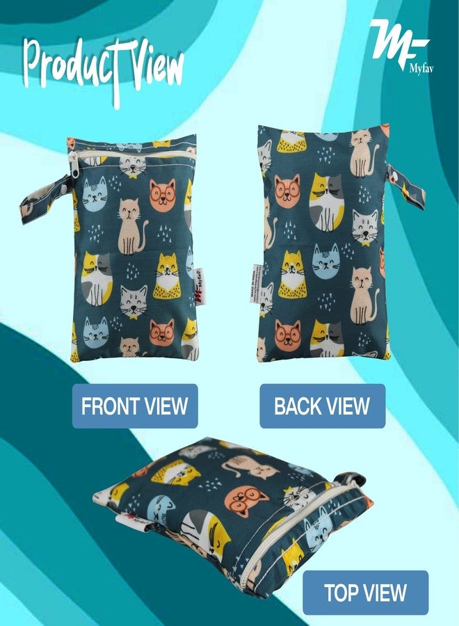 Myfav MY FAV Wet Dry Travel Laundry Bag Pack of 2| Water-Resistant Wet & Dry Pouch | Zipper Bag for Dirty Clothes; Bathing Suits; Gym Wear; Workout; Swimming & Travel Storage - Image 3